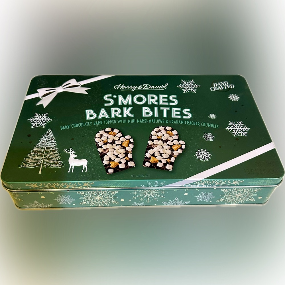 VTG RARE HARRY & DAVID S’MORES BARK BITES 11.5”x7”x2” COLLECTIBLE SMORE SMORES